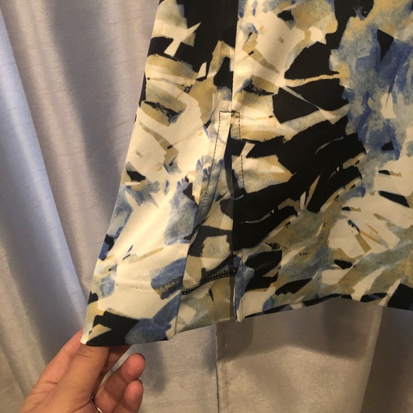 🆕Harve Bernard silky wideleg floral pants SzL E9 - Picture 5 of 10